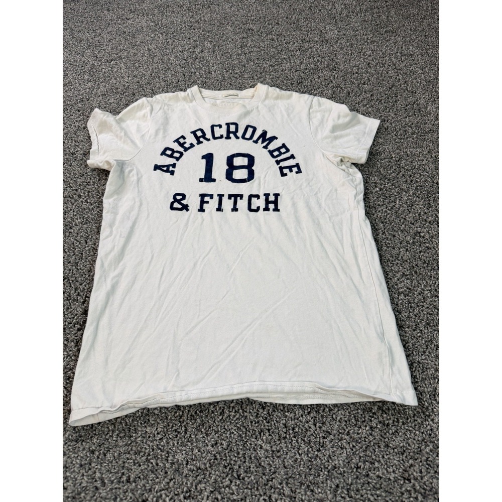 Vintage Y2K Abercrombie & Fitch Muscle T Shirt Men's Size Medium White
